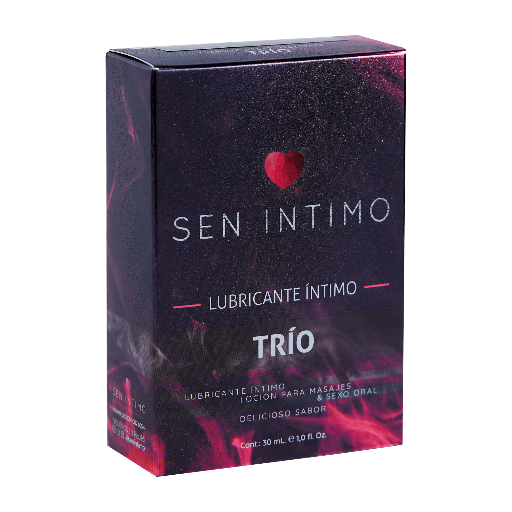 Caja Lubricante Íntimo Trío Placer Sen Íntimo - presentación 30ml loción masajes sexo oral