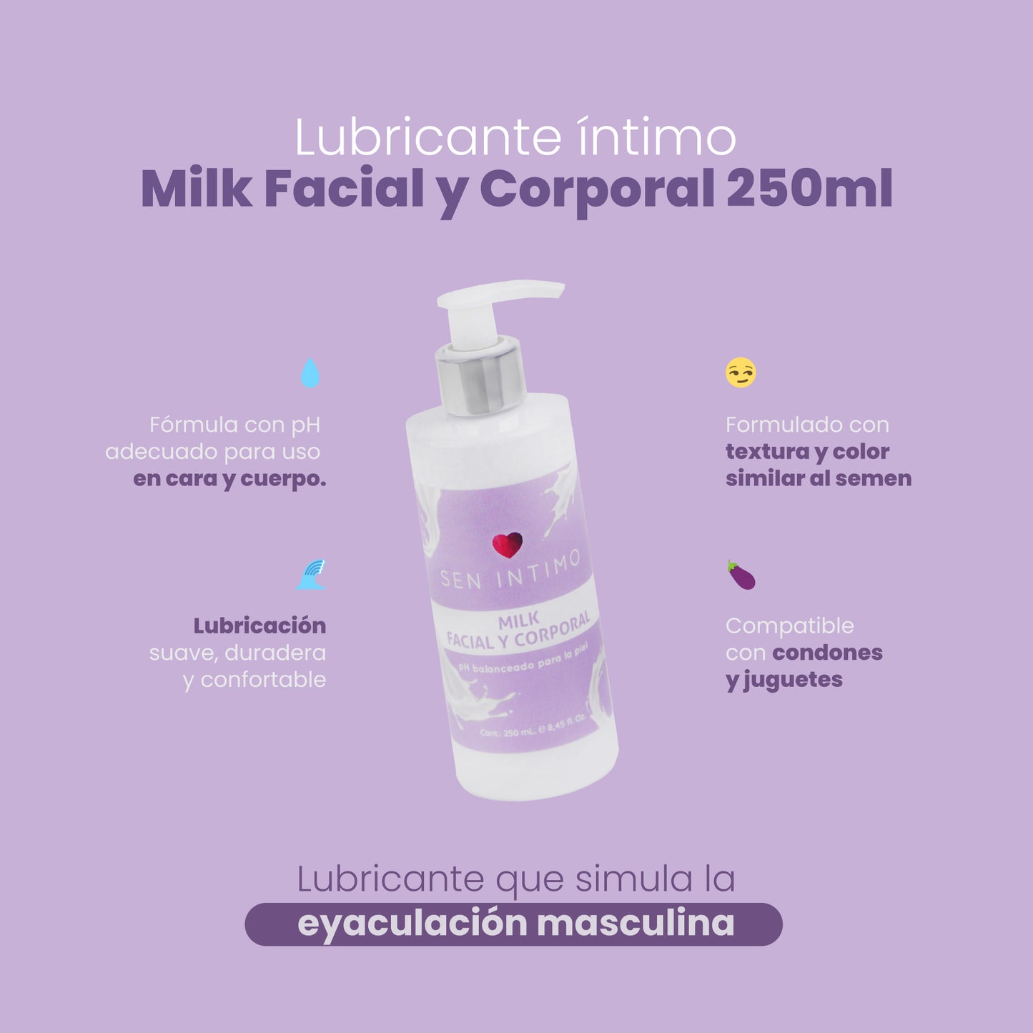 Milk Facial y Corporal Sen Íntimo - beneficios lubricante íntim