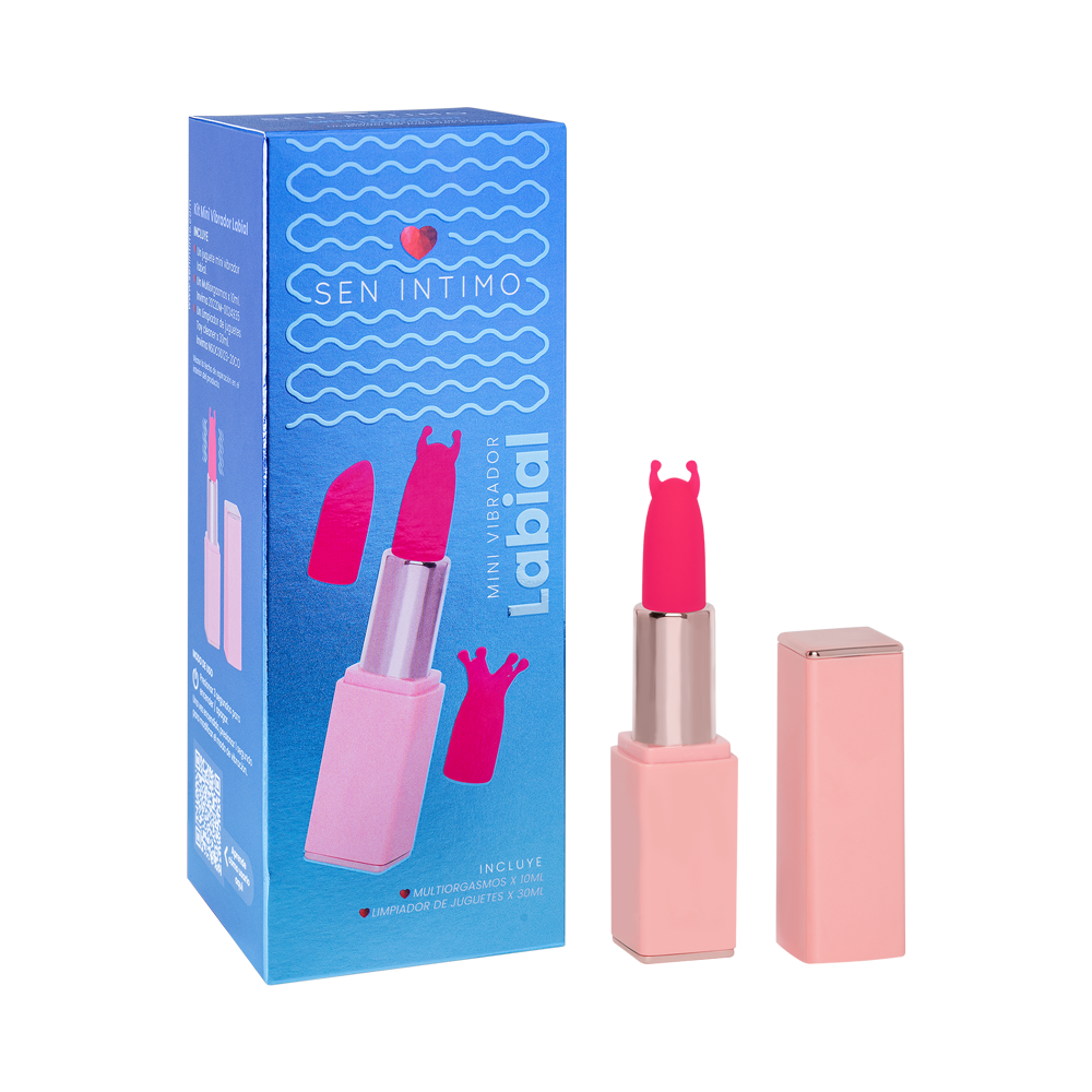 Mini vibrador labial Sen Íntimo recargable con 9 modos de vibración