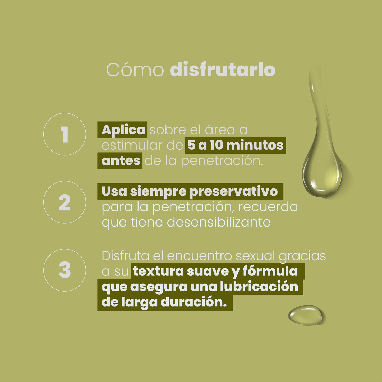 Cómo usar lubricante anal desensibilizante Sen Íntimo paso a paso