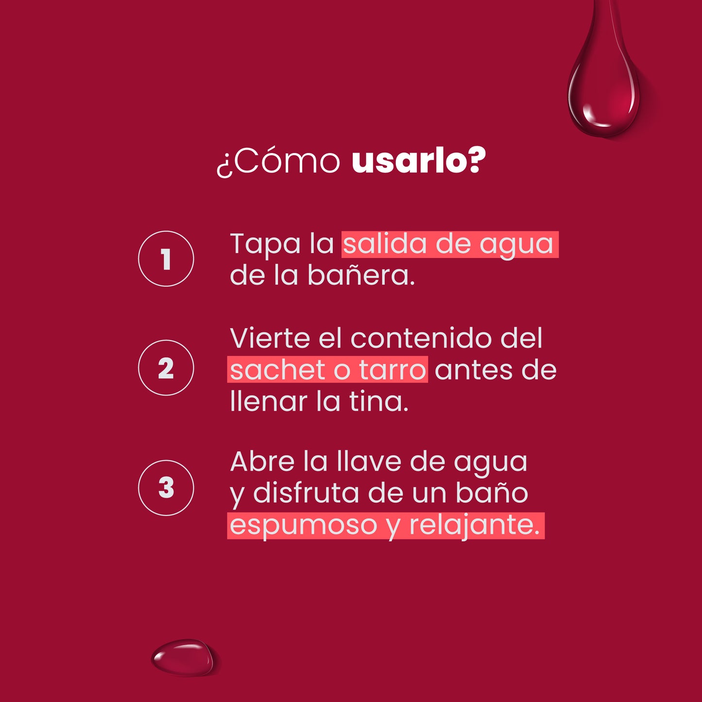 Como usar las burbujas de baño versión sachet y tarro