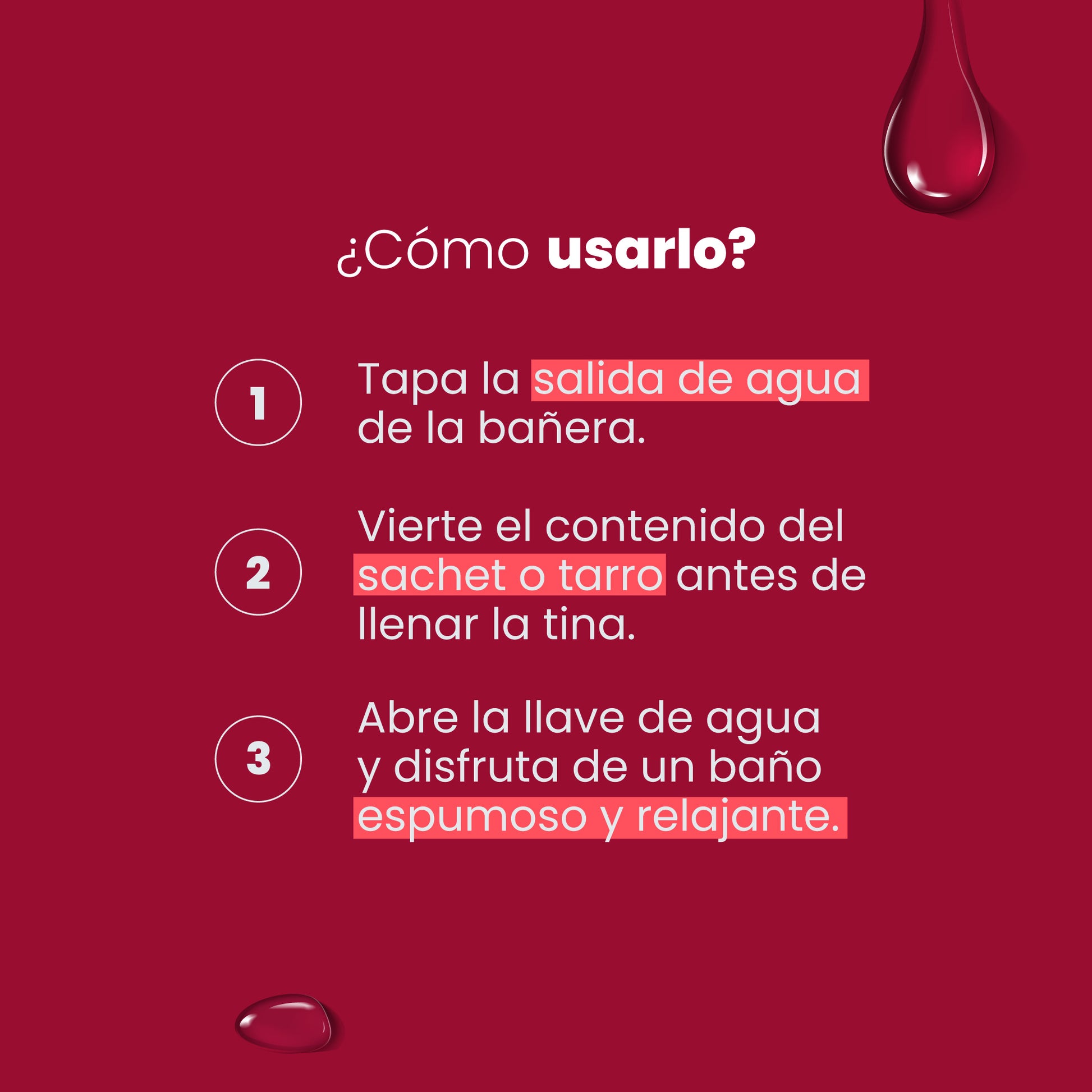 Como usar las burbujas de baño versión sachet y tarro
