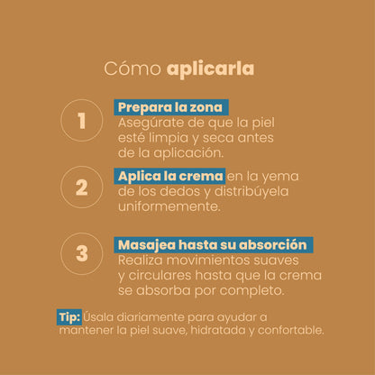 Modo de uso Crema Humectante Radiant Sen Íntimo: aplicar, masajear y repetir diariamente