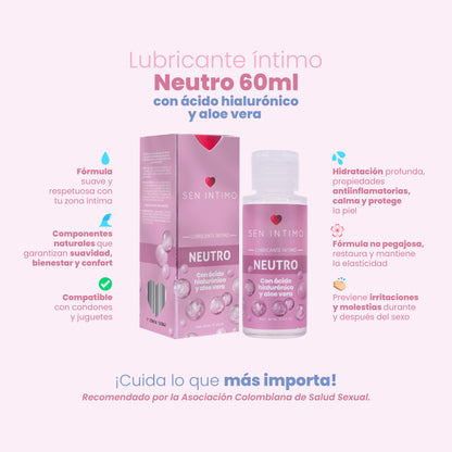 Lubricante Neutro con Ácido Hialurónico y Aloe Vera x 60 ml