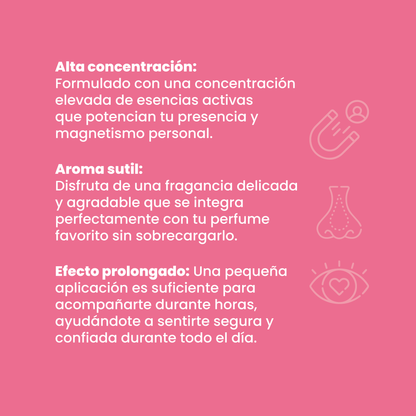 Perfume Attract Esencia Seduction para Mujer Roll-On Sen Íntimo - alta concentración aroma sutil efecto prolongado