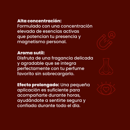 Perfume Attract Esencia Sexy para Mujer Roll-On Sen Íntimo - alta concentración aroma sutil efecto prolongad