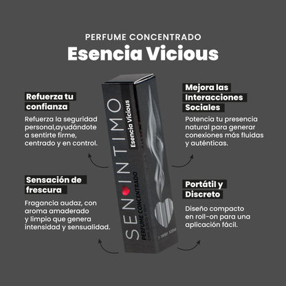 Perfume Attract Esencia Vicious Roll-On Sen Íntimo - beneficios confianza interacciones sociales frescura