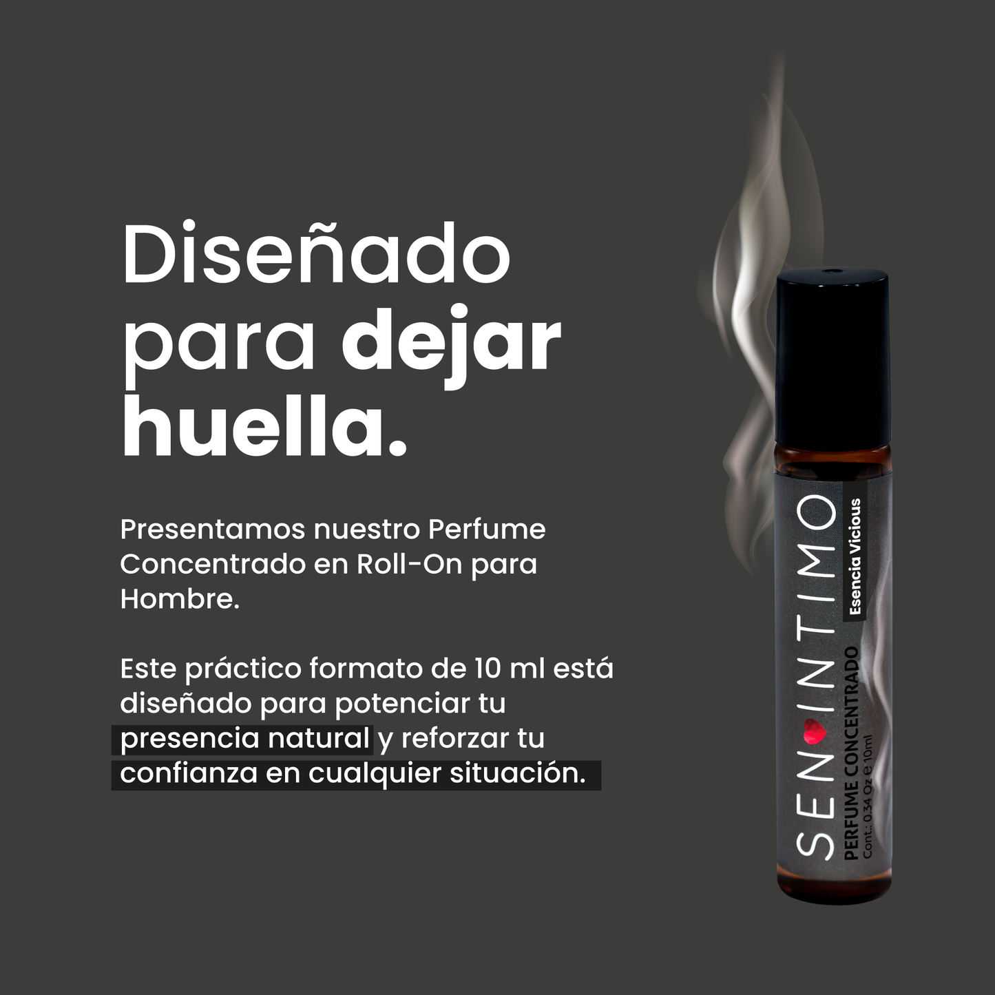 Perfume Attract Esencia Vicious Roll-On Sen Íntimo - diseñado para dejar huella hombre 10ml