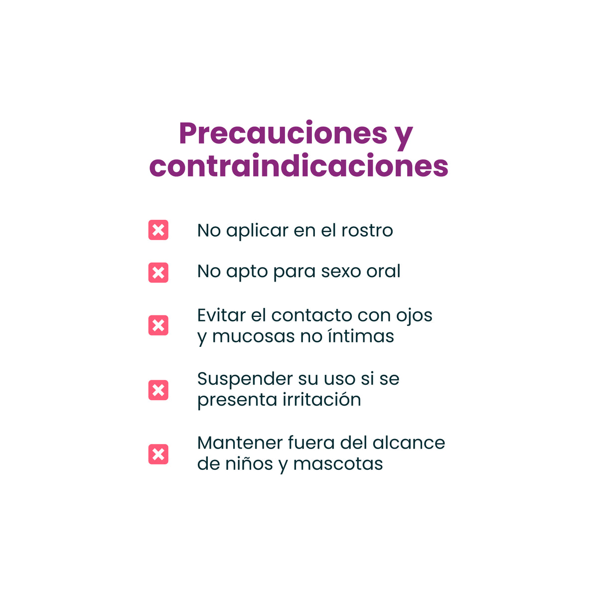 Precauciones lubricante CUM Sen Íntimo - no rostro no sexo oral hipoalergénico