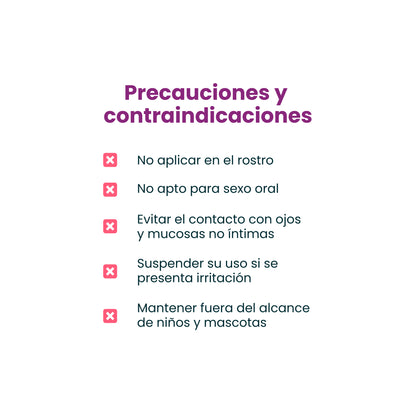 Precauciones lubricante CUM Sen Íntimo - no rostro no sexo oral hipoalergénico