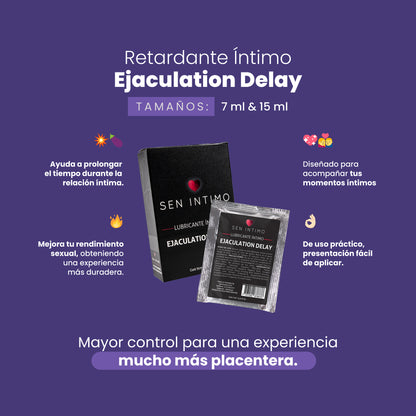Retardante íntimo Delay Sen Íntimo 7ml y 15ml - beneficios prolonga el placer y mejora el rendimiento sexual