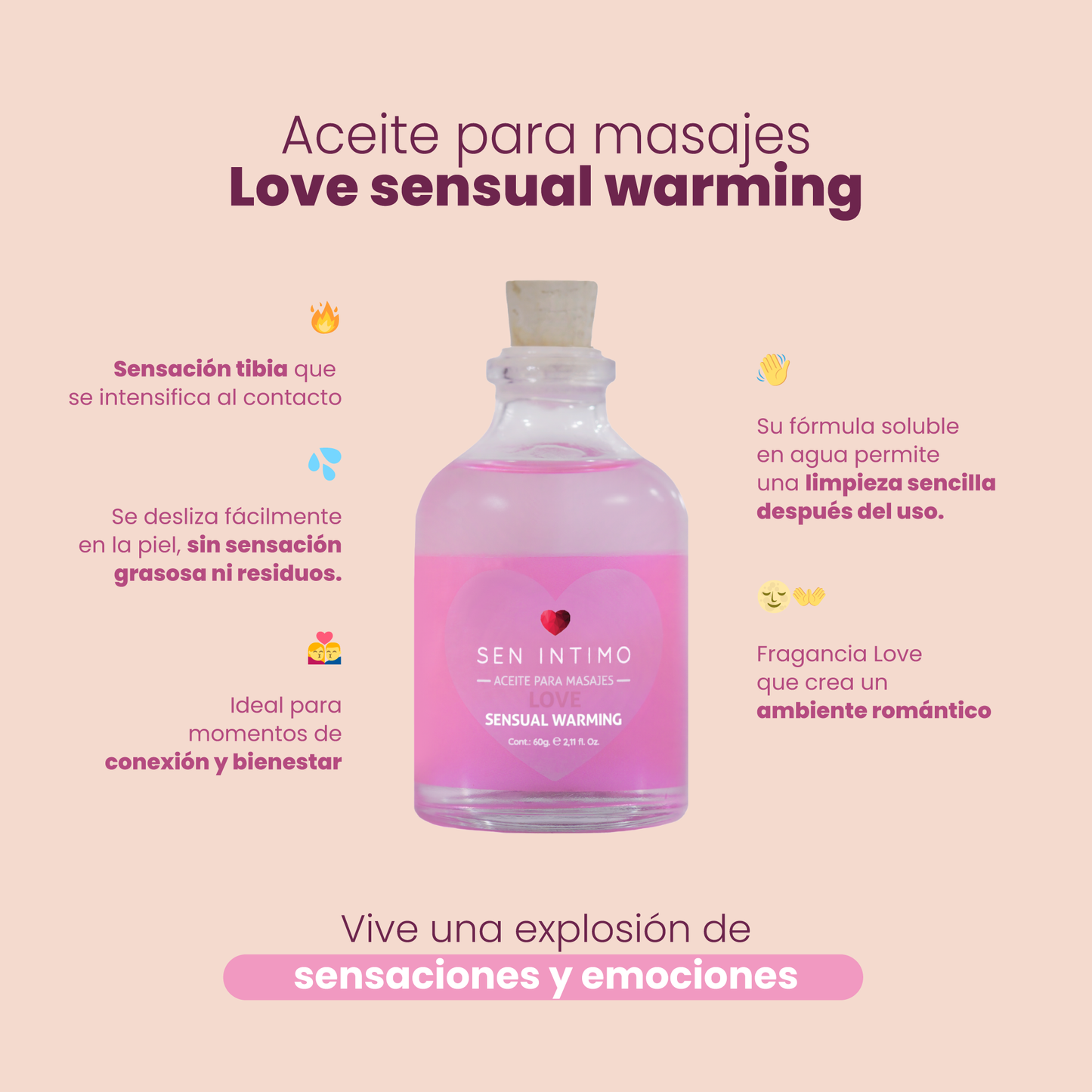 Sensual Warming X60 ML Love Sen Intimo