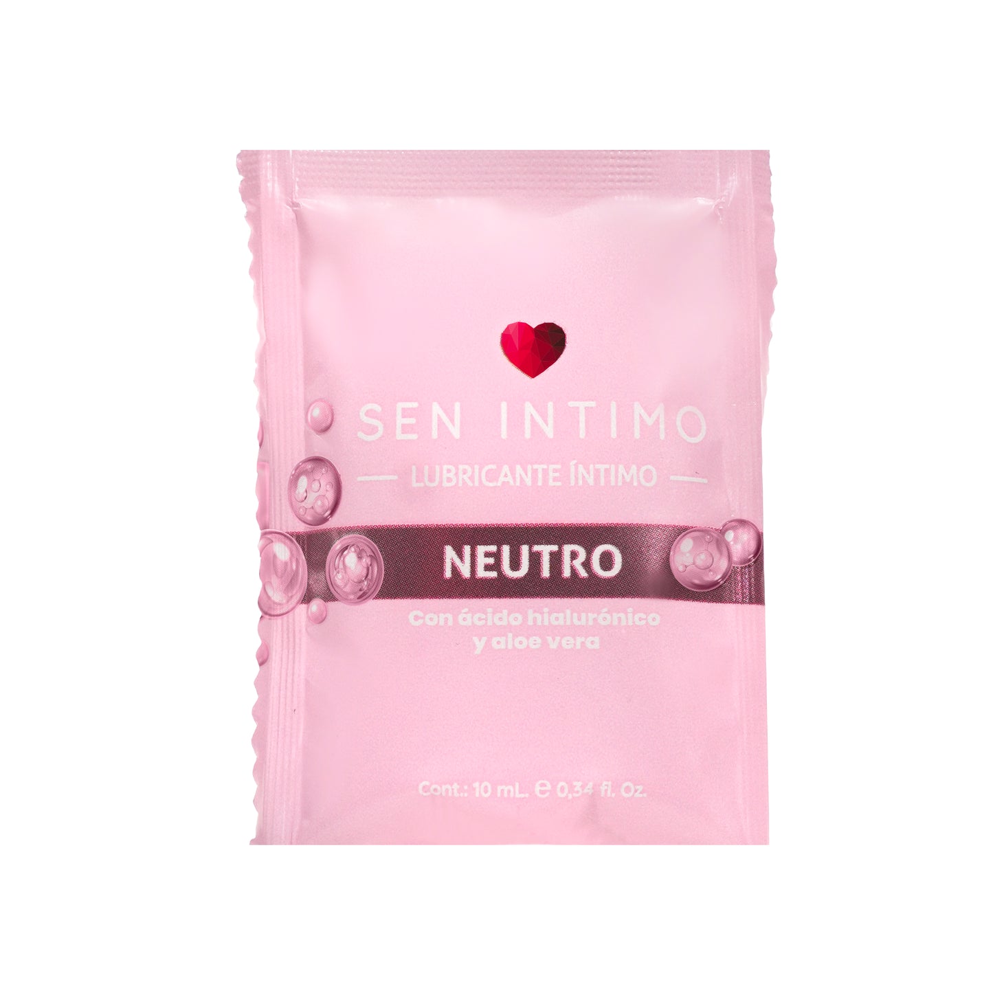 Lubricante Íntimo Neutro Sachet 10ml con Ácido Hialurónico Sen Íntimo - monodosis portátil