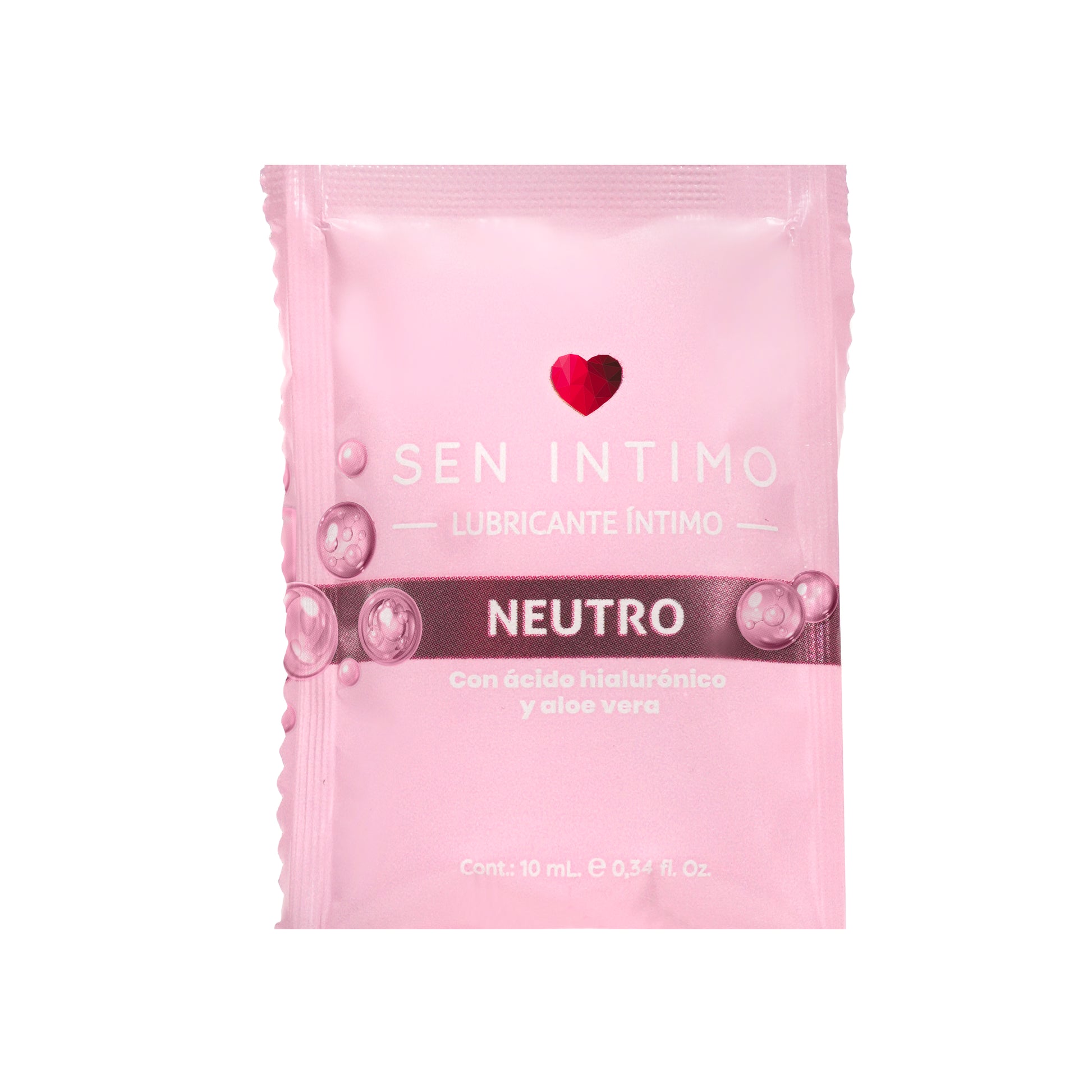 Lubricante Íntimo Neutro Sachet 10ml con Ácido Hialurónico Sen Íntimo - monodosis portátil