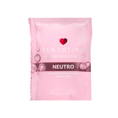 Lubricante Íntimo Neutro Sachet 10ml con Ácido Hialurónico Sen Íntimo - monodosis portátil