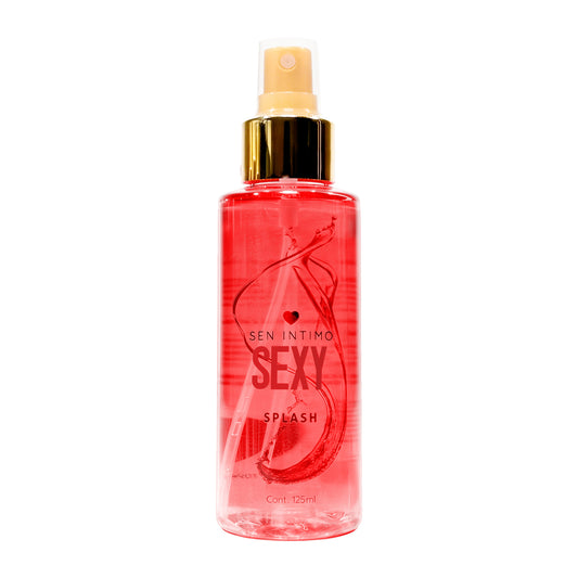 Splash Sexy 125ml Sen Íntimo - frasco spray rojo tapa dorada fondo blanco presentación frontal
