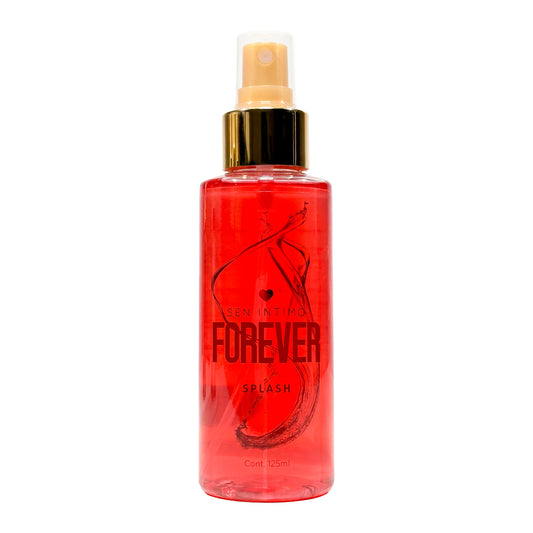 Splash Forever 125ml Sen Íntimo - frasco spray rojo tapa dorada fondo blanco presentación frontal